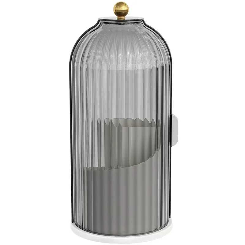 Birdcage Pen Holder Storage Rack Dust-proof Compartment Desktop Cosmetic Storage Box Rotating Makeup Brush Storage Tube