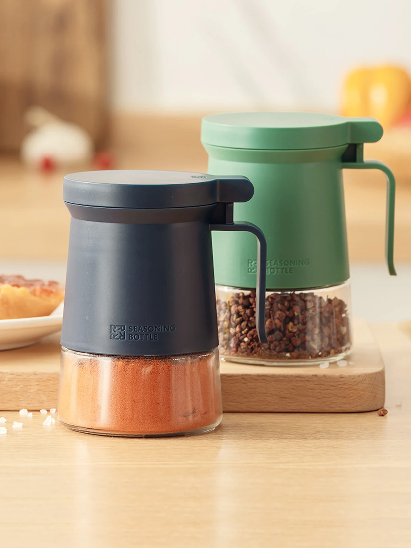 Tarro de vidrio a prueba de humedad, botella de condimento, organizador de cocina, caja de especias, salero, organizador de especias sellado, 1 Uds.