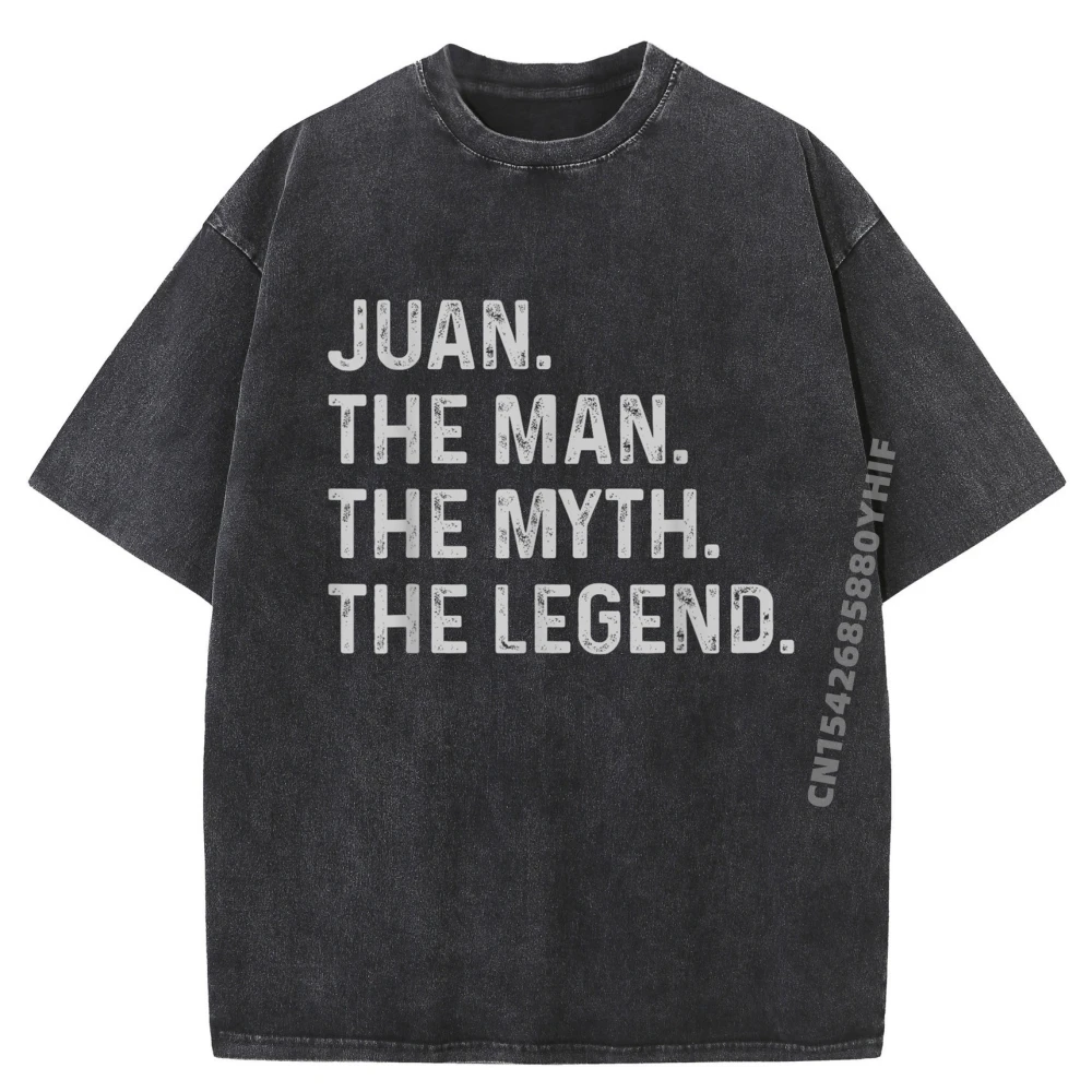 

Juan The Man The Myth Summer Printed Tshirt Luxury Streetwear Mans Tops & Tees Graphic Shirts Newest Washed T Shirts
