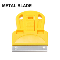 1pc Metal Plastic Scraper Blade Tool Label Clean Glue Remover Window Glass Clean Scraper Car Wrap Sticker Squeegee