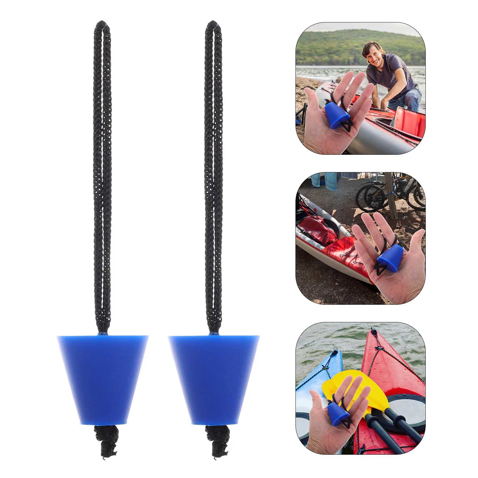 

2Pcs Universal Kayak Scupper Plug Kit Silicone Drain Stopper Bung for Kayak Canoe Boat Water Seal Drain Plug Kit