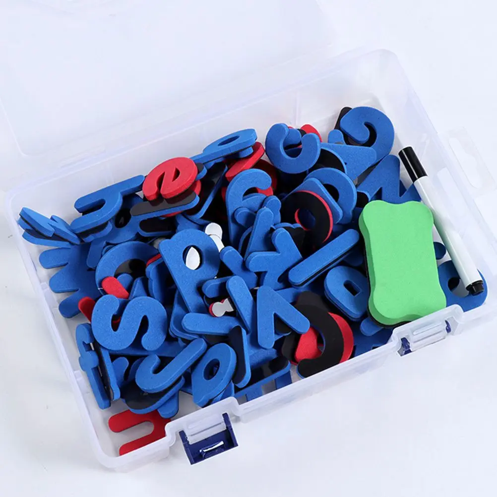 المغناطيس الإنجليزي كبير الحجم الأبجدية بقع مغناطيسية ملاحظات صور قائمة وصفات لعبة تعليمية تعلم الكلمات