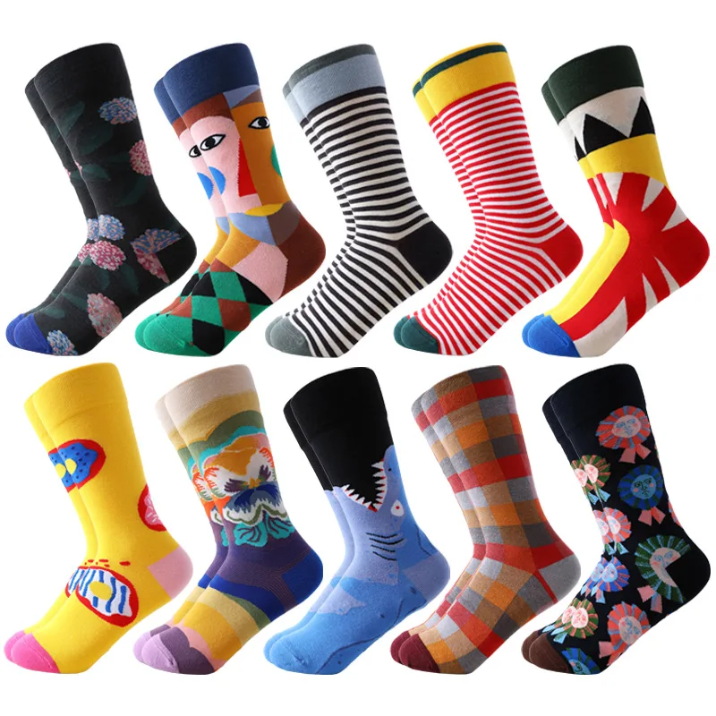 Chaussettes mi-tube en coton peigné pour hommes et femmes, chaussettes de marée japonaises rétro, phare, littérature, nouveau