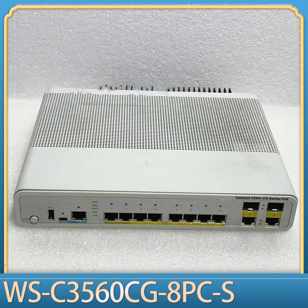 For Cisco Desktop 8-Port Gigabit POE Powered Network Switch WS-C3560CG-8PC-S