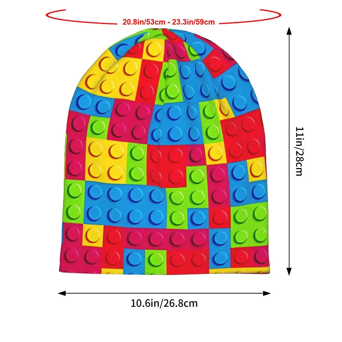 Coloured Bricks Bath Mat Men's Beanies Printed Chemotherapy Pile Outdoor Turban Breathable