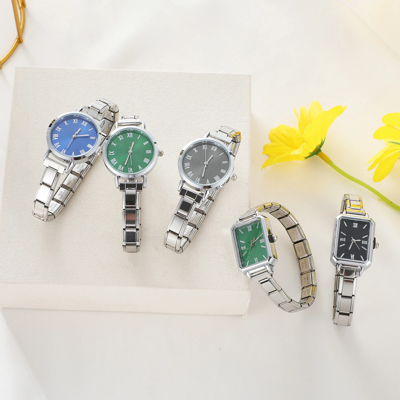ファッション時計コネクタステンレス鋼フィット 9 ミリメート - Jewelry Type Watches のレビューと価格