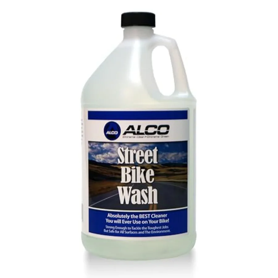 

ALCO Street Bike Wash - Средство для мытья и чистки мотоциклов, 1 галлон, 1 штука, для внешней очистки автомобилей, на водной основе, биоразлагаемое