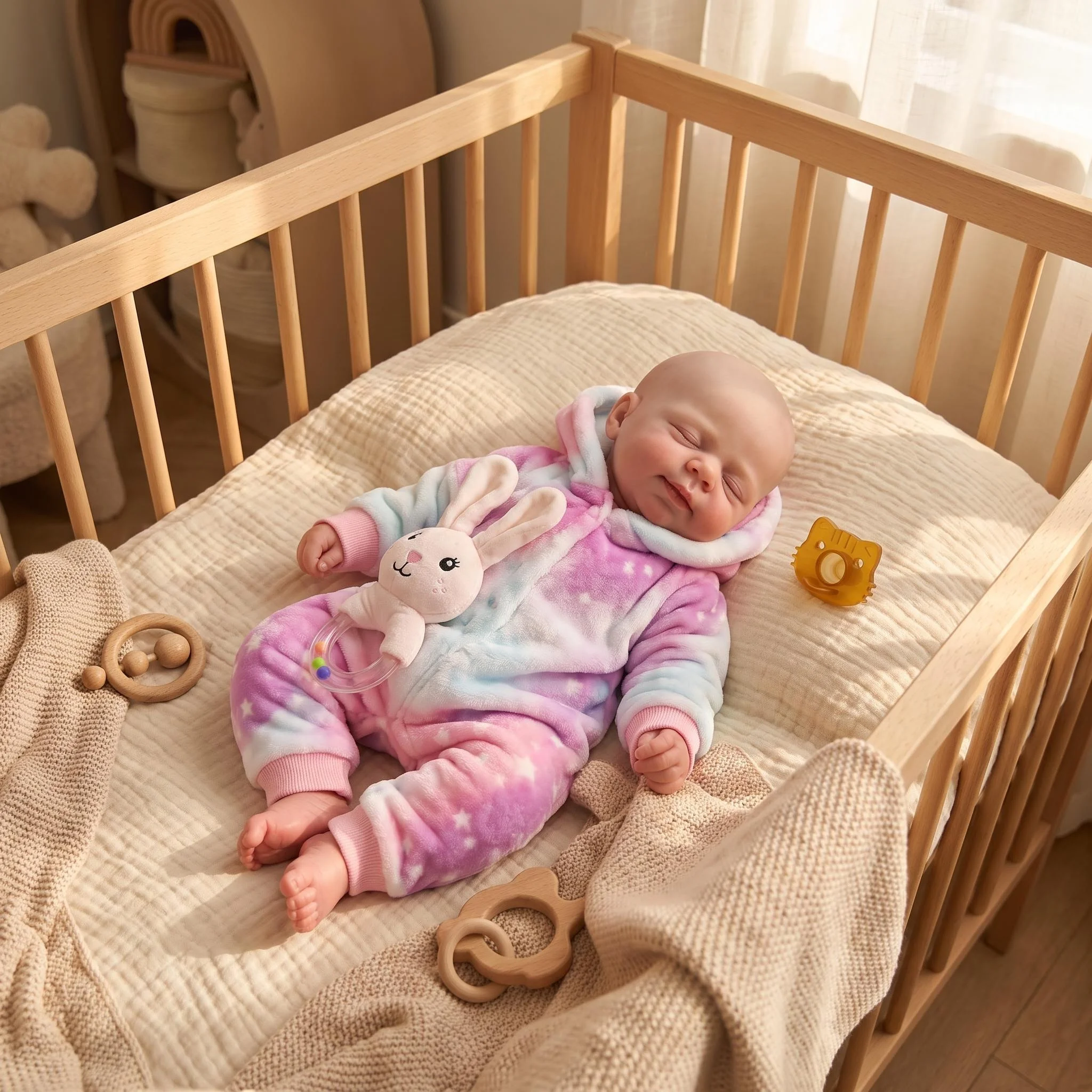 NPK New 16Inch Pascale Reborn Baby Doll Weighted 2.6KG Ultra Soft Platinum Silicone Real Newborn Doll Mouth Open