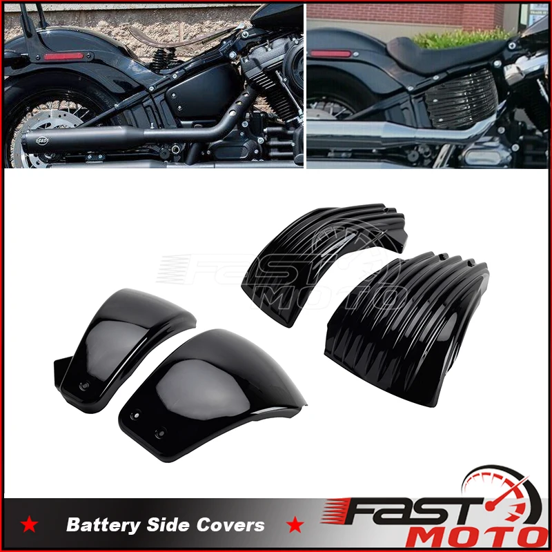 Motorcycle Battery Fairing Cover For Harley Softail Deluxe FLDE Heritage Classic 114 FLHCS FLHC FXBB Side Cover Protection Cover