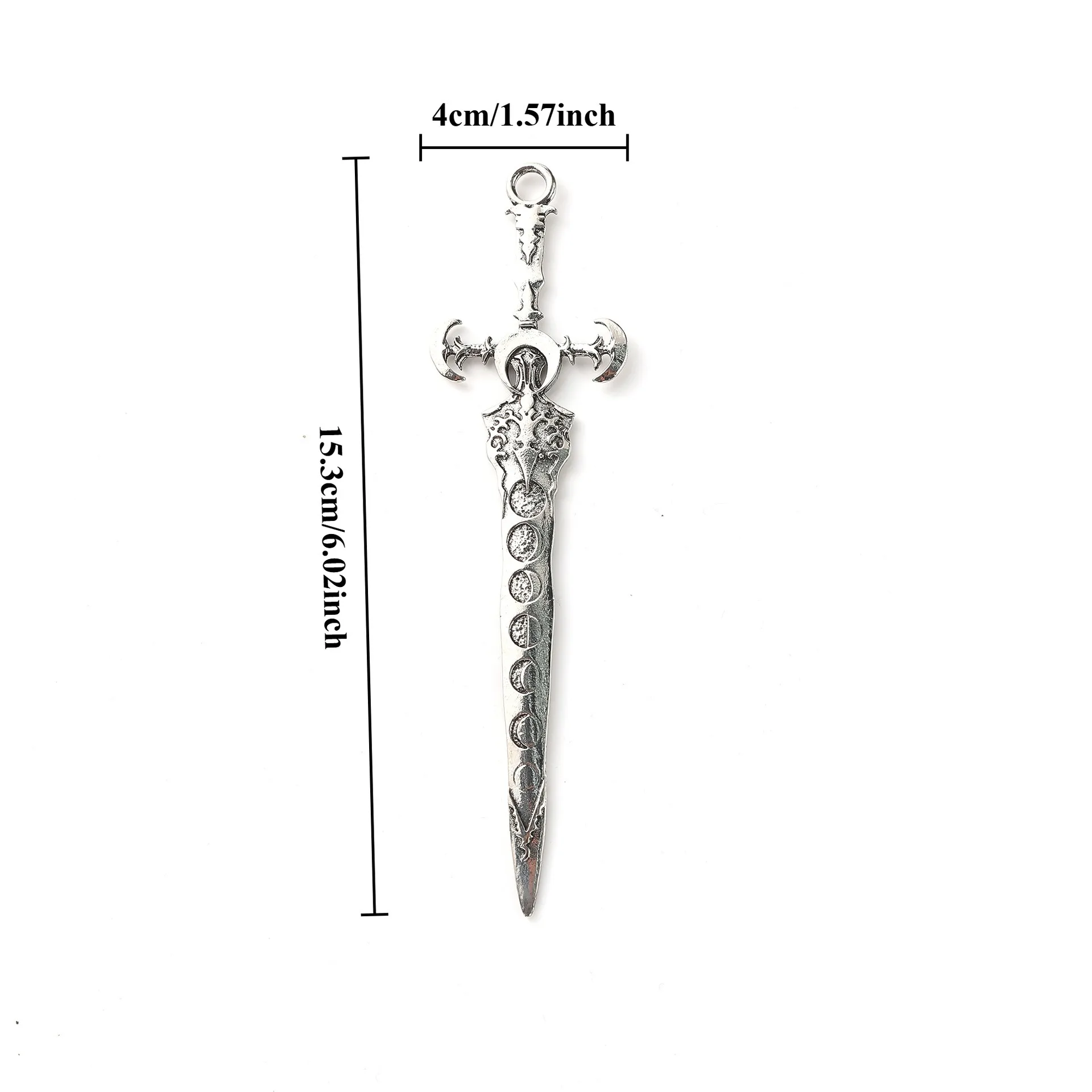 Punk Persönlichkeit Retro Viking Sonne Mond Schwert frauen Haar Haarnadel Nische Mode Täglichen Haar Haarnadel Alten Stil Kleidung Spiel – Detail 9