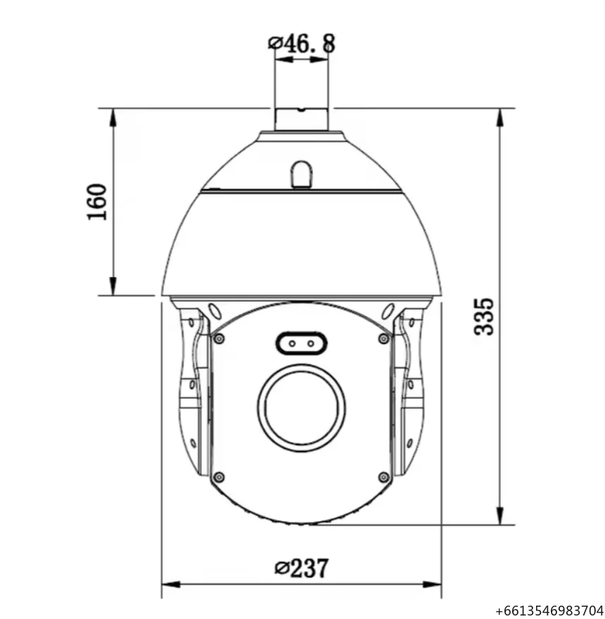 UV-GQ809-S8240 Wall Mounted Bracket 2MP 1080P 40x Optical Zoom IR 200m Poe High Speed Dome PTZ Camera CMOS Memory Card