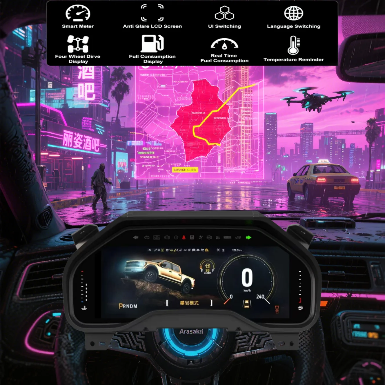 

12.3 inch LCD Digital Instrument Cluster For Ford F150 Raptor 2015-2020 Car Dashboard Speedometer Odometer Virtual Cockpit Linux