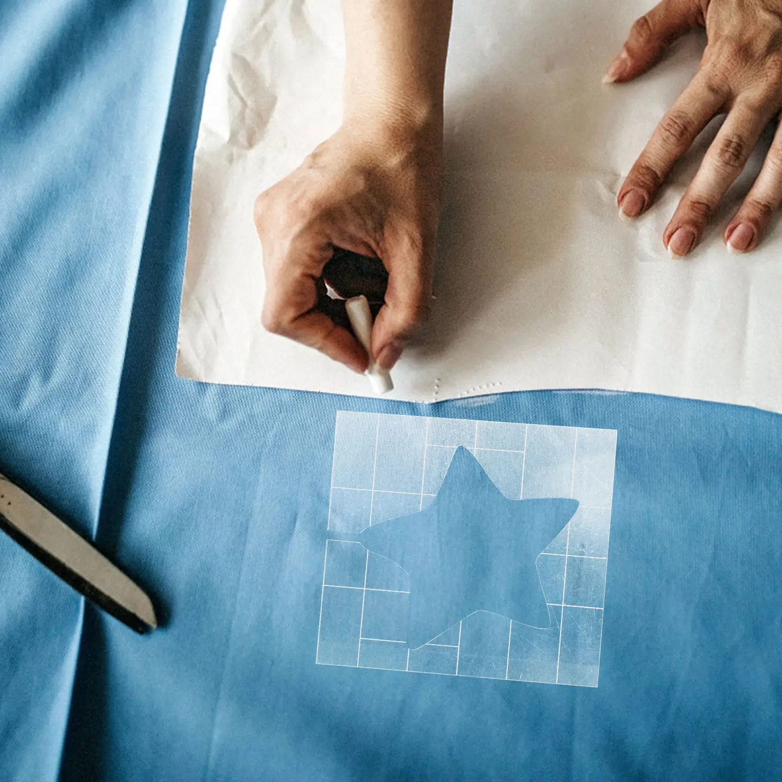 

Акриловый шаблон для квилтинга с дизайном звезды для плавного скольжения ткани, легкого прижимания и удержания, прозрачный трафарет для шитья