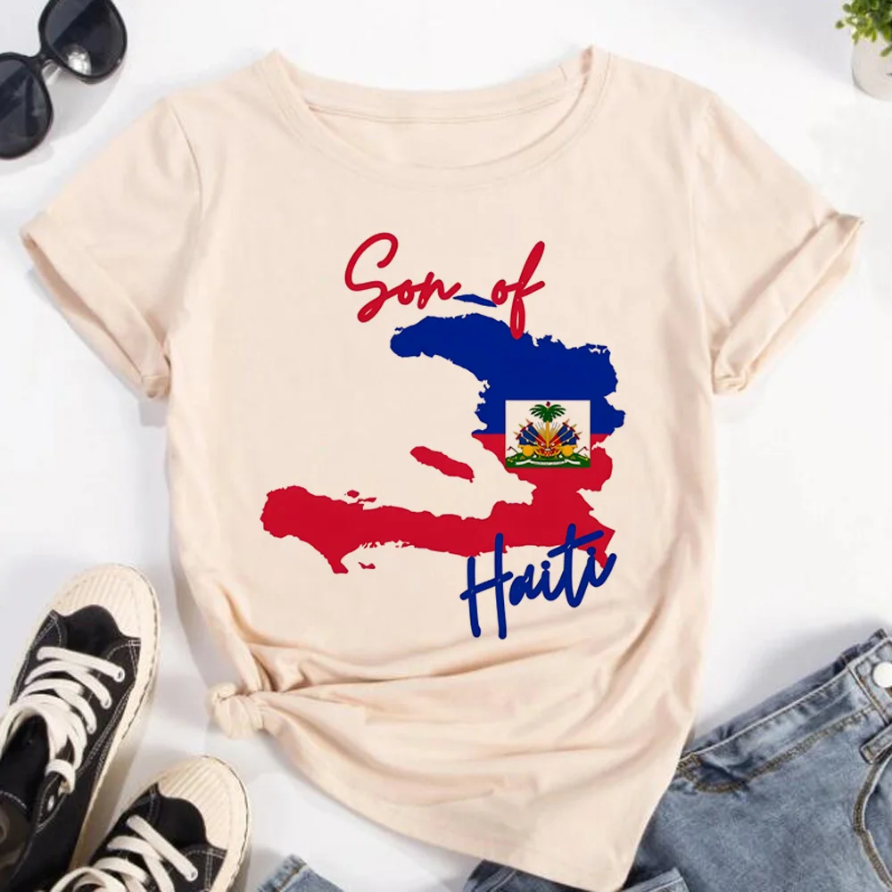 Haiti t shirt women harajuku top female anime y2k clothing