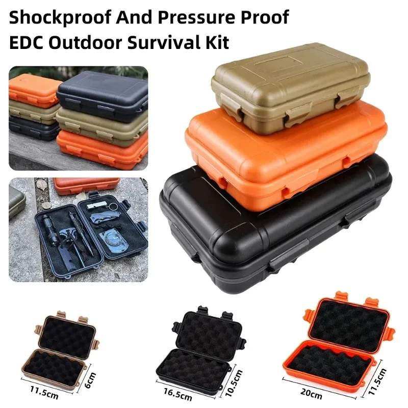 Outdoor Plastic Waterproof Sealed Survival Box Container Camping Outdoor Travel Storage Box