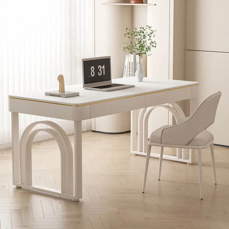 Modern simple cream style home office computer desk boss workbench calligraphy writing function