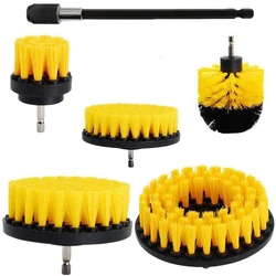 Yellow drill brush head, screwdriver, dry cleaning brush, cleaning brush, nozzle brush set, screwdriver brush