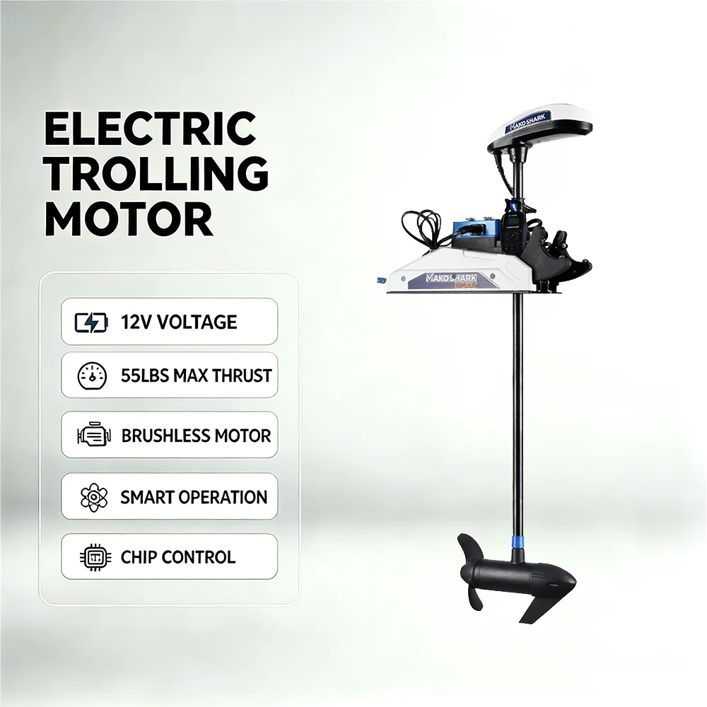 Electric Boat Engine 55lbs 12v Underwater Thruster Trolling Motor