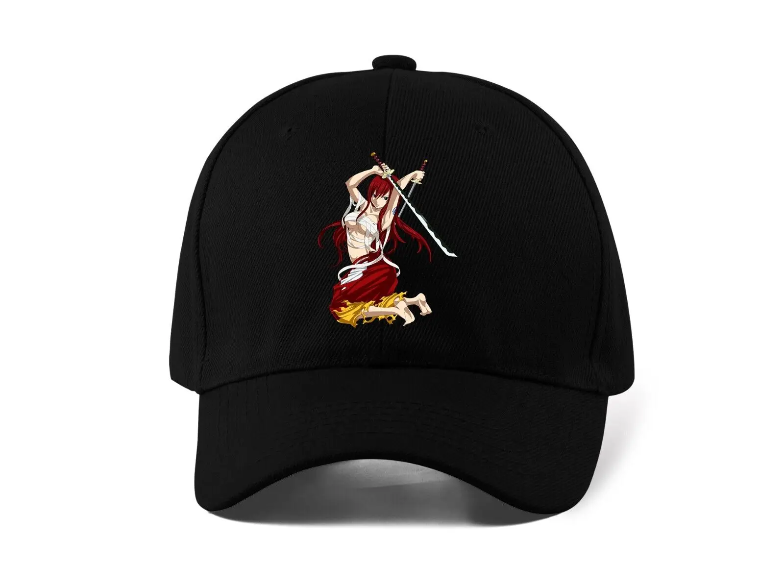 

Fairy Tail Erza Scarlet Anime DTF Printed Logo Baseball Cap Dad Hat Unisex