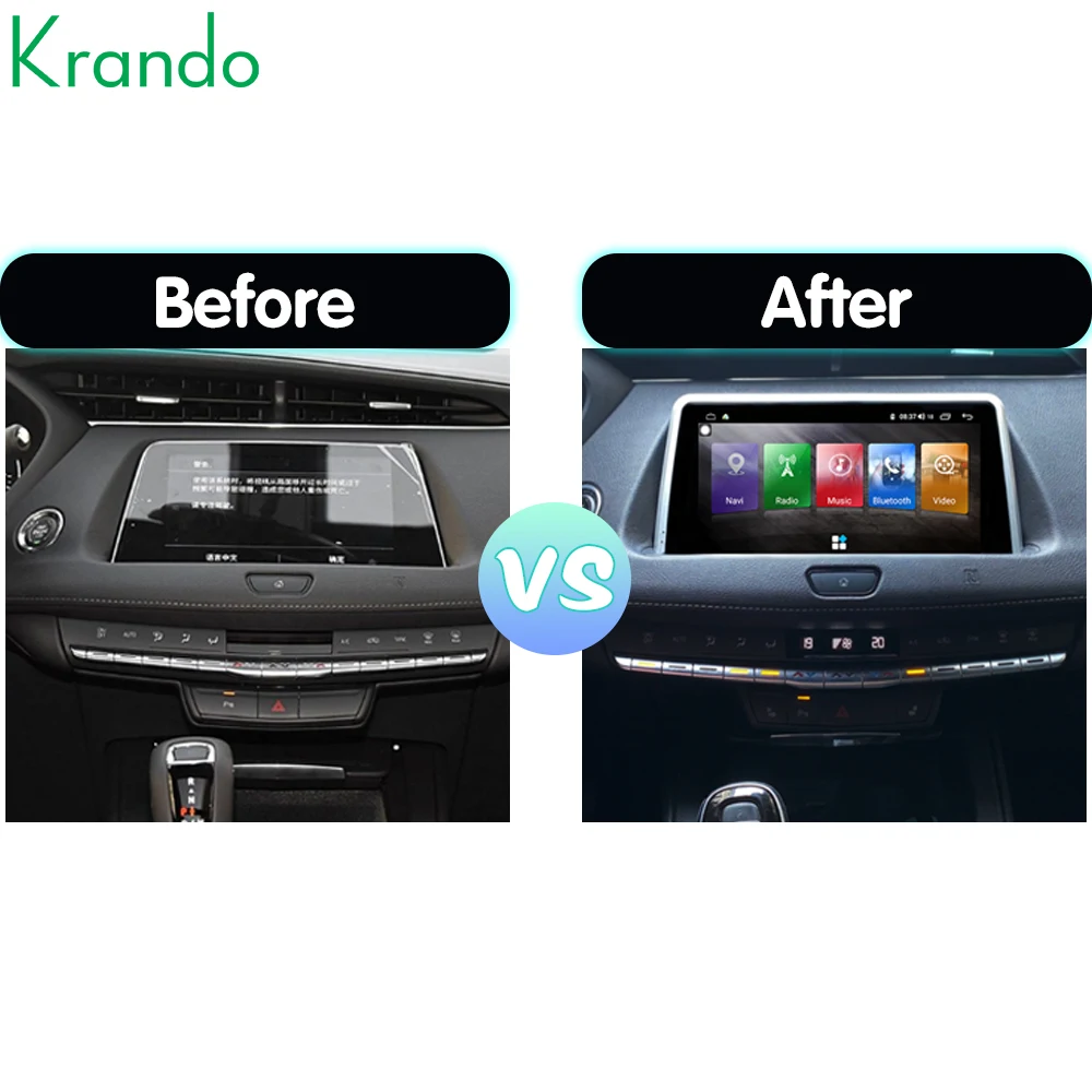 Krando 9'' Android Car Radio GPS For Cadillac XT5 2018 - 2023 Tablet Audio Multimedia Wireless Carplay Navigation GPS Head unit
