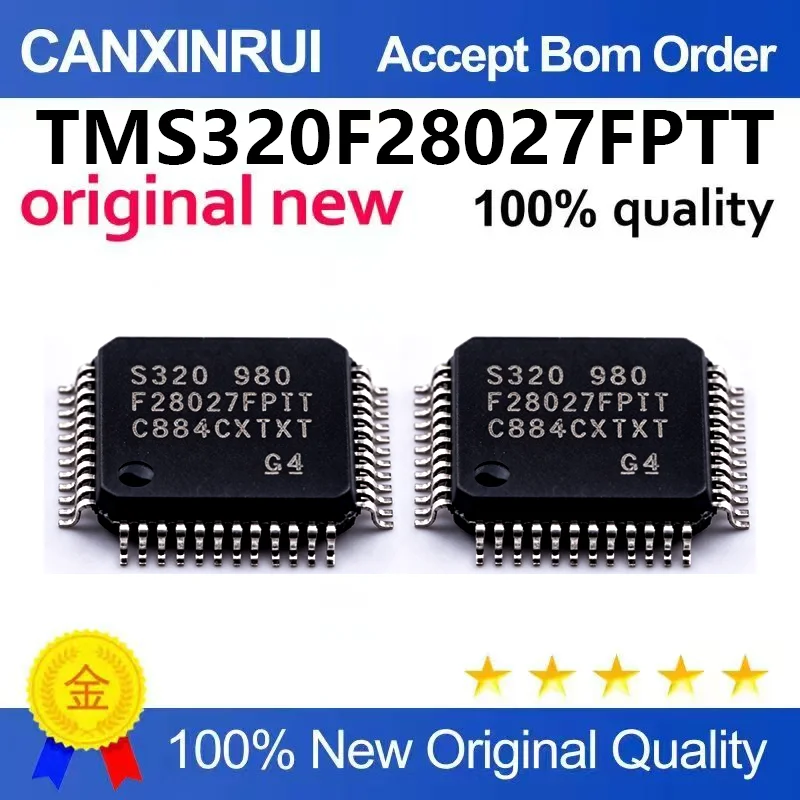 （5pcs-100pcs）Original TMS320F28027FPTT LQFP-48 flash memory 64KB real-time microcontroller MCU 60MHz