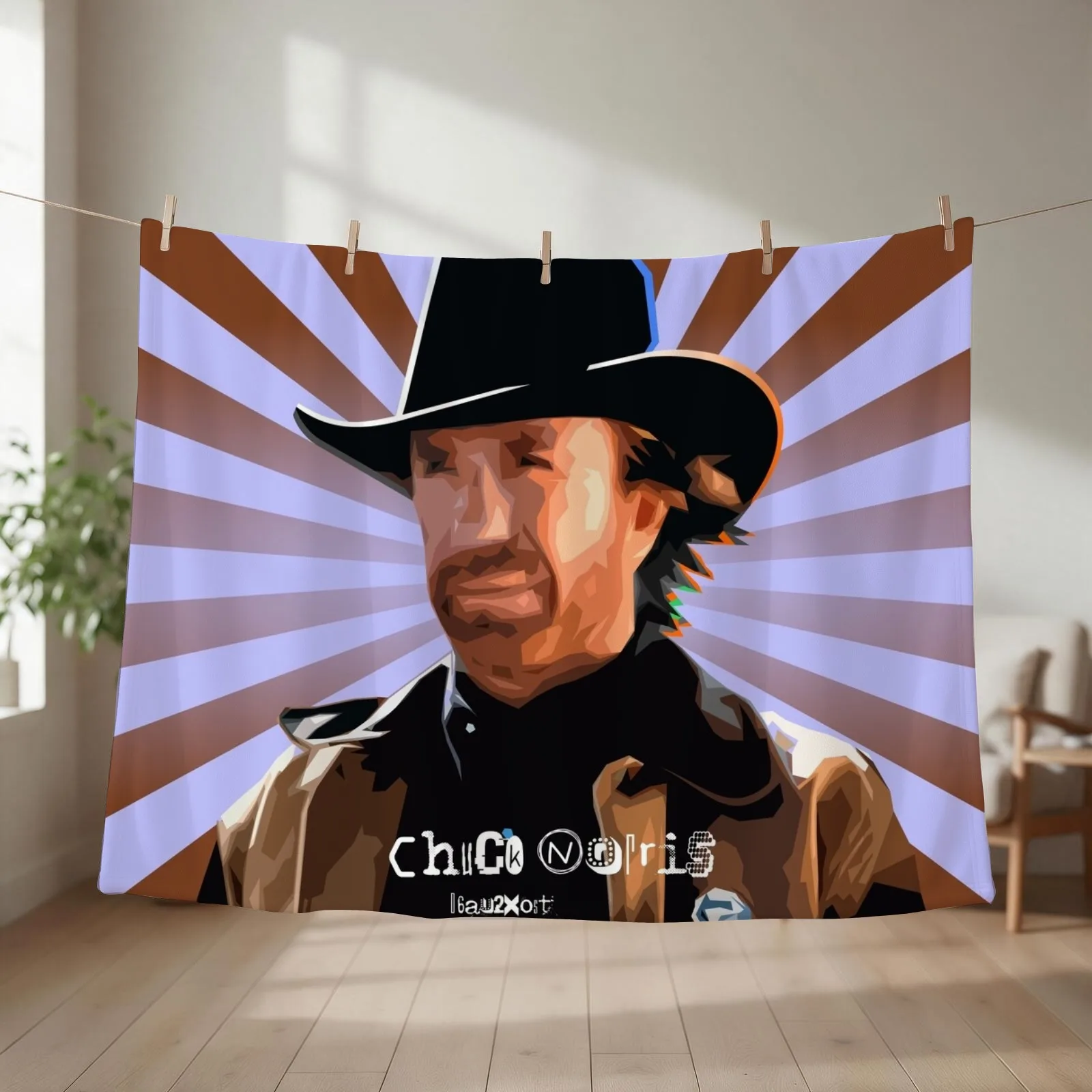 Chuck Norris Throw Blanket couch cozy soft plush fuzzy picnic outdoor blanket