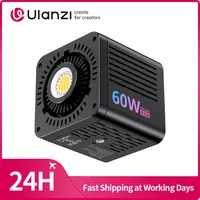 Luz de Video Ulanzi C60 RGB 60W RGB COB, Luz de Relleno Bicolor RGB 2500-6500K, Luz COB para Tomas en Interiores/Exteriores, Mini Montura Bowens