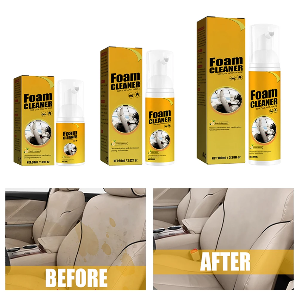 Versatile Foam Cleaner  All-in-One Solution For Automotive Interiors, Household Surfaces Deep Cleaning Power Hight Quailtly