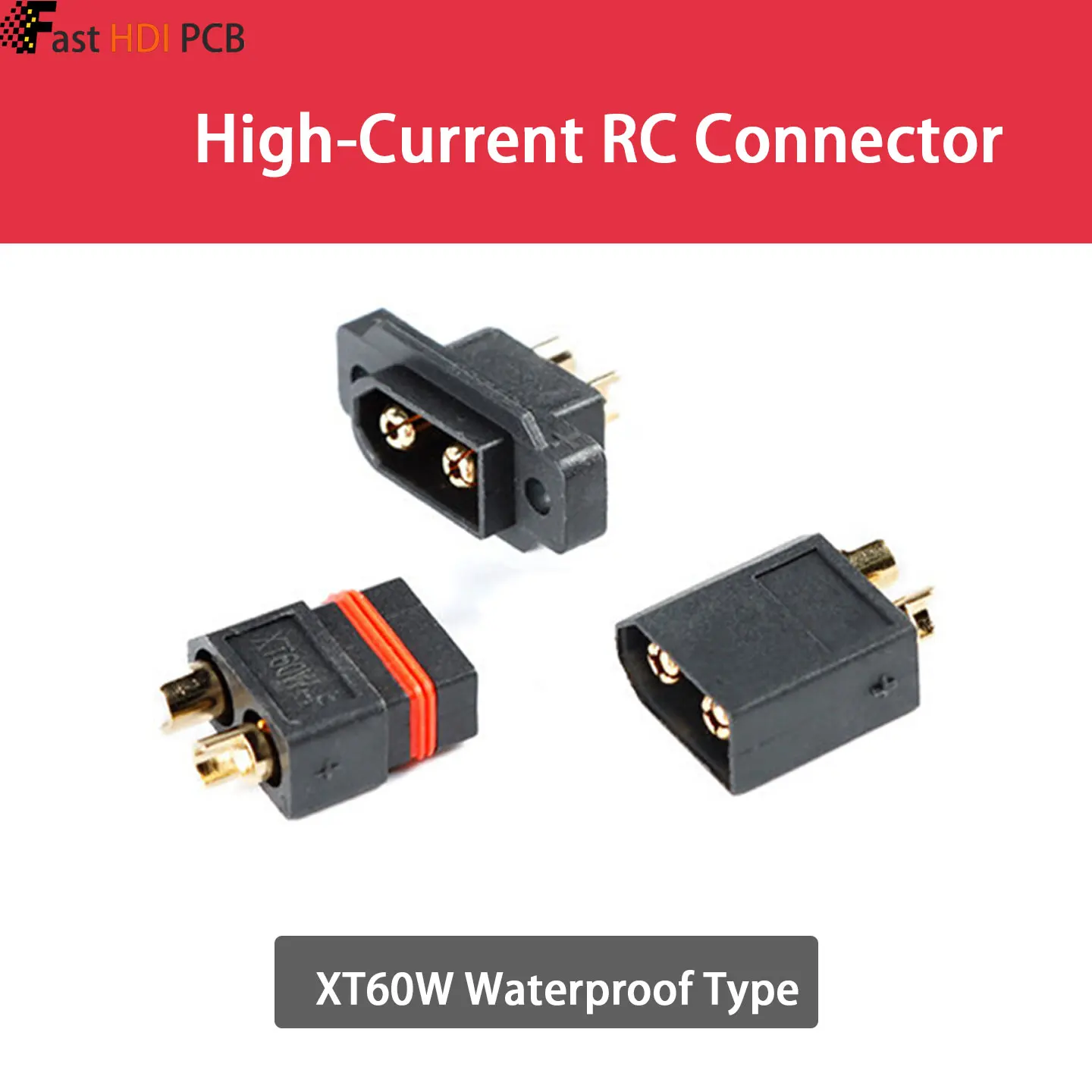 XT60W Waterproof Connector Male/Female Gold Plated 20A 40A Peak for RC LiPo Battery ESC Drone – XT60EW-M Enhanced Version
