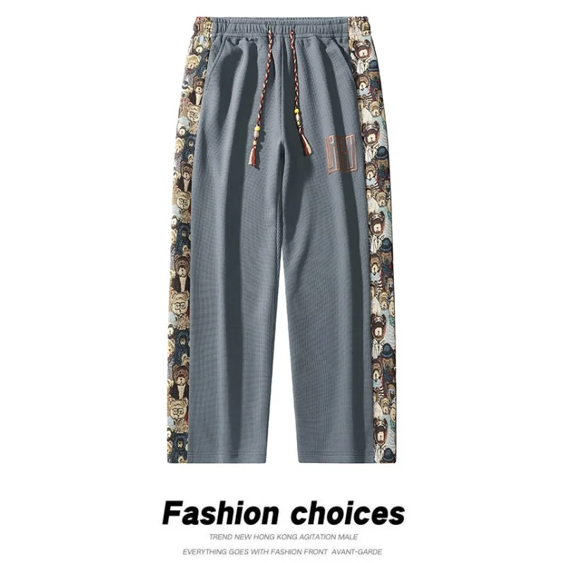 

Men Outdoor Fashionable Thick Straight Leg Hiking Men Pant Windproof Breathable Hiking Camping Autumn Winter Leg Binding Pant