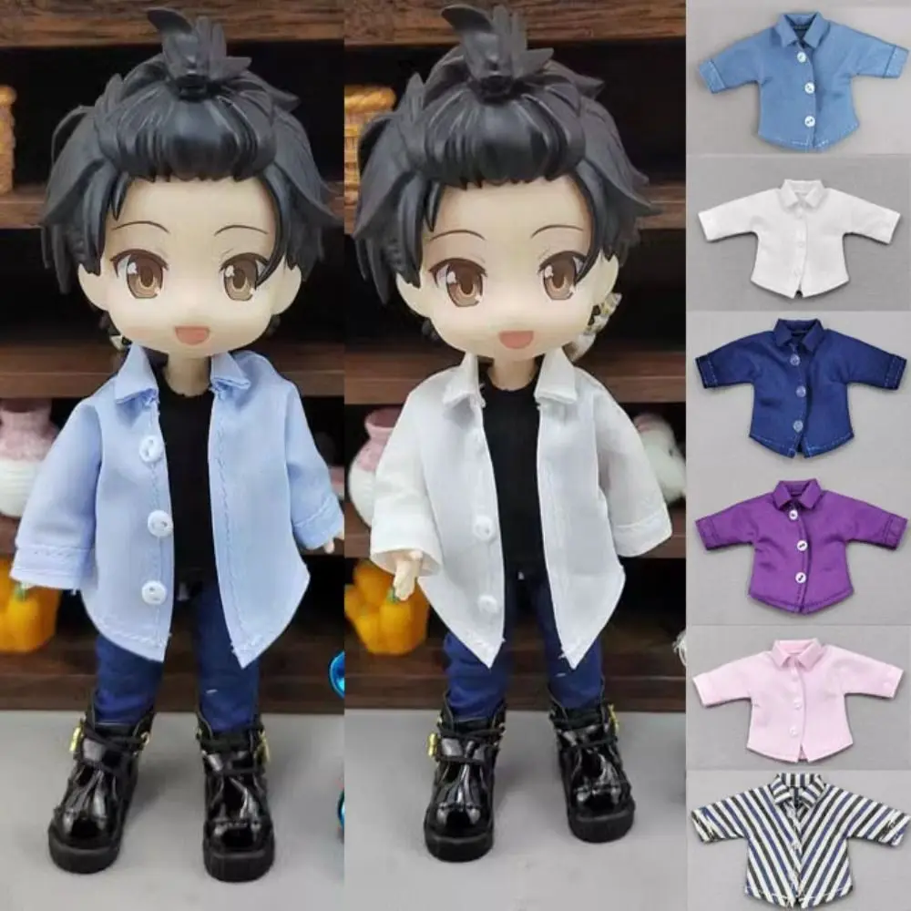 5 Styles Doll Shirt New Fashion Long Sleeve Doll Clothes Doll T-shirt Tops 1/11 ob11 Dolls/1/12 Bjd Dolls