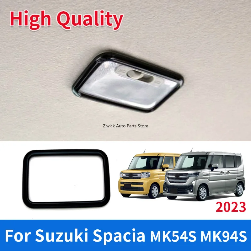 

1 PCS ABS Piano Black/matte Silver Rear Reading Light Frame Trim for Suzuki SPACIA /SPACIA Custom MK54S MK94S 2017 2018 19- 2024