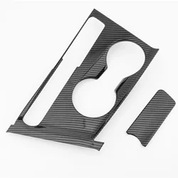 Carbon Fiber Water Cup Holder Handbrake Panel Cover Trim Interior Stickers For Hyundai Elantra CN7 N Line Left Hand Drive