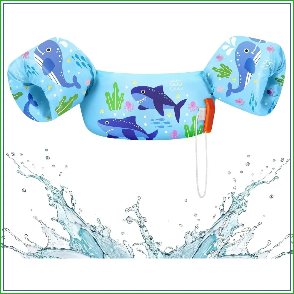 

Swim Vest for Kids Toddler Pool Floaties 22-66 Lbs, Puddle Jumper Jacket with Safety Buckle, Swim Trainer for Boat Pool