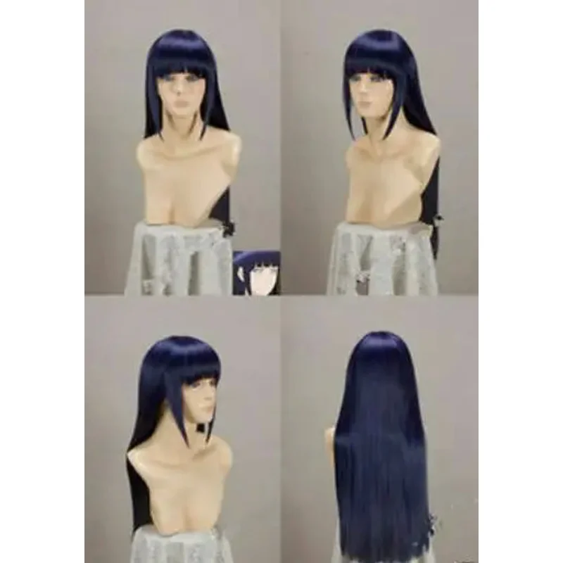 

Лидер продаж! Парик для косплея Narutos Shippuden Hinata Hyuga Blue & Bla, 80 см