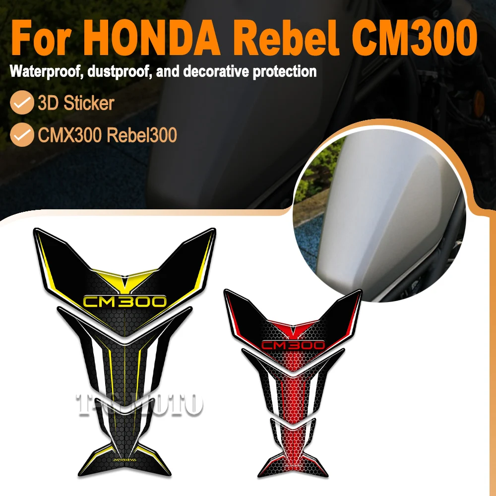 

Motorcycle Fuel Tank Sticker 3D Epoxy Resin Waterproof Accessories For Honda CMX300 CM 300 Rebel300 Rebel CMX CM 300