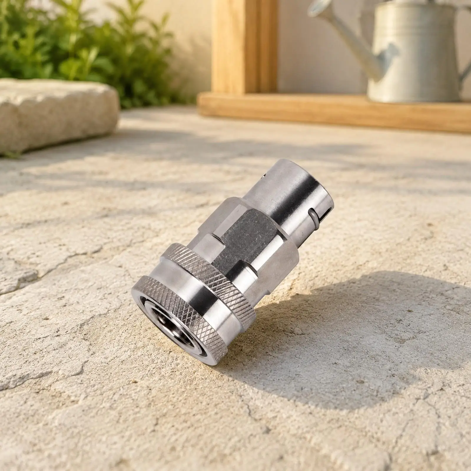 Metal Instant-Coupling Adapter with Hexagonal Wrench Sections Easy to Install Instant-Coupling Adapter Secure Fit Hose Connector