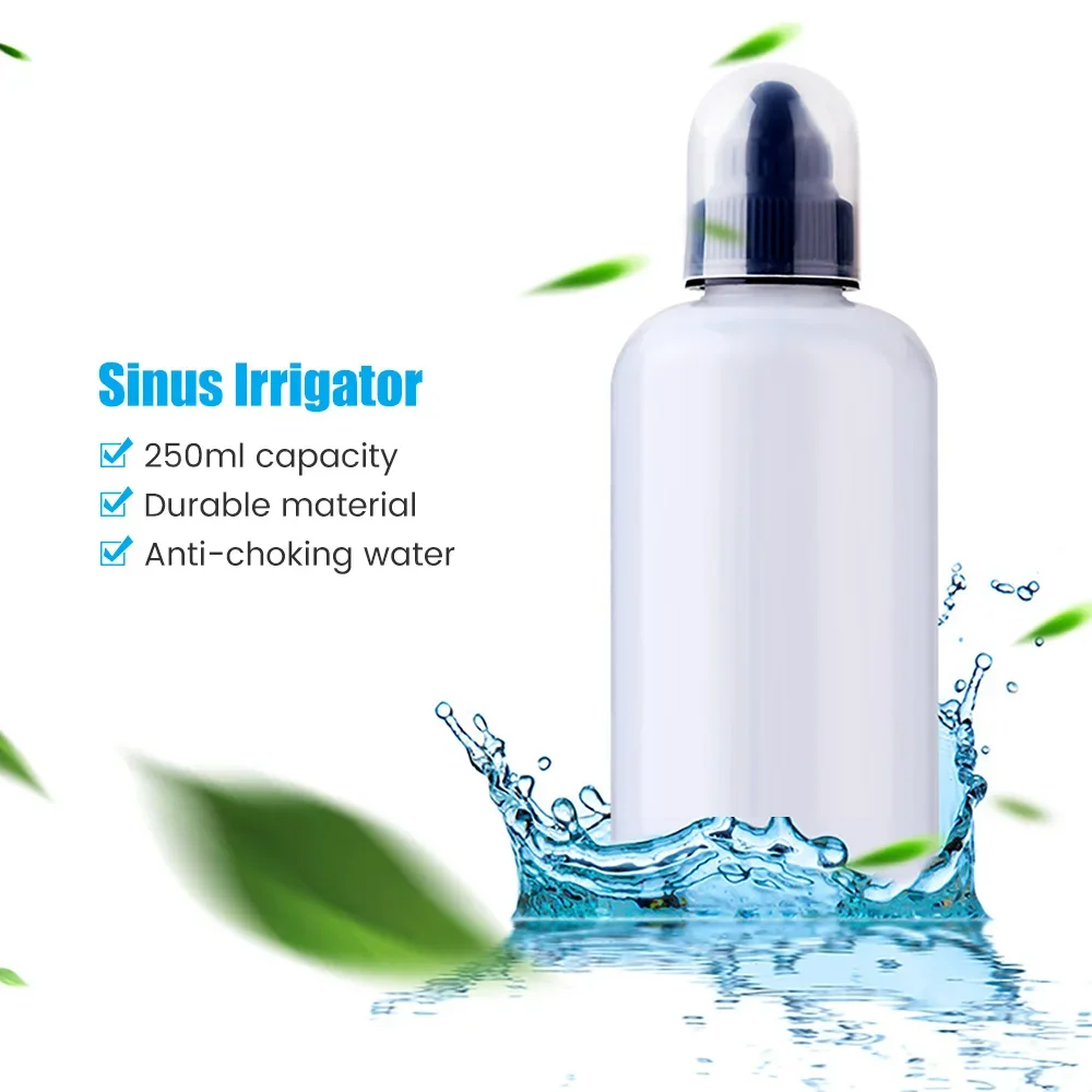 250ML Nasal Irrigator Nasal Rinse Bottle Nasal Wash Cleaner Nose Protector Avoid Allergic Rhinitis Adults Child Neti Dropship