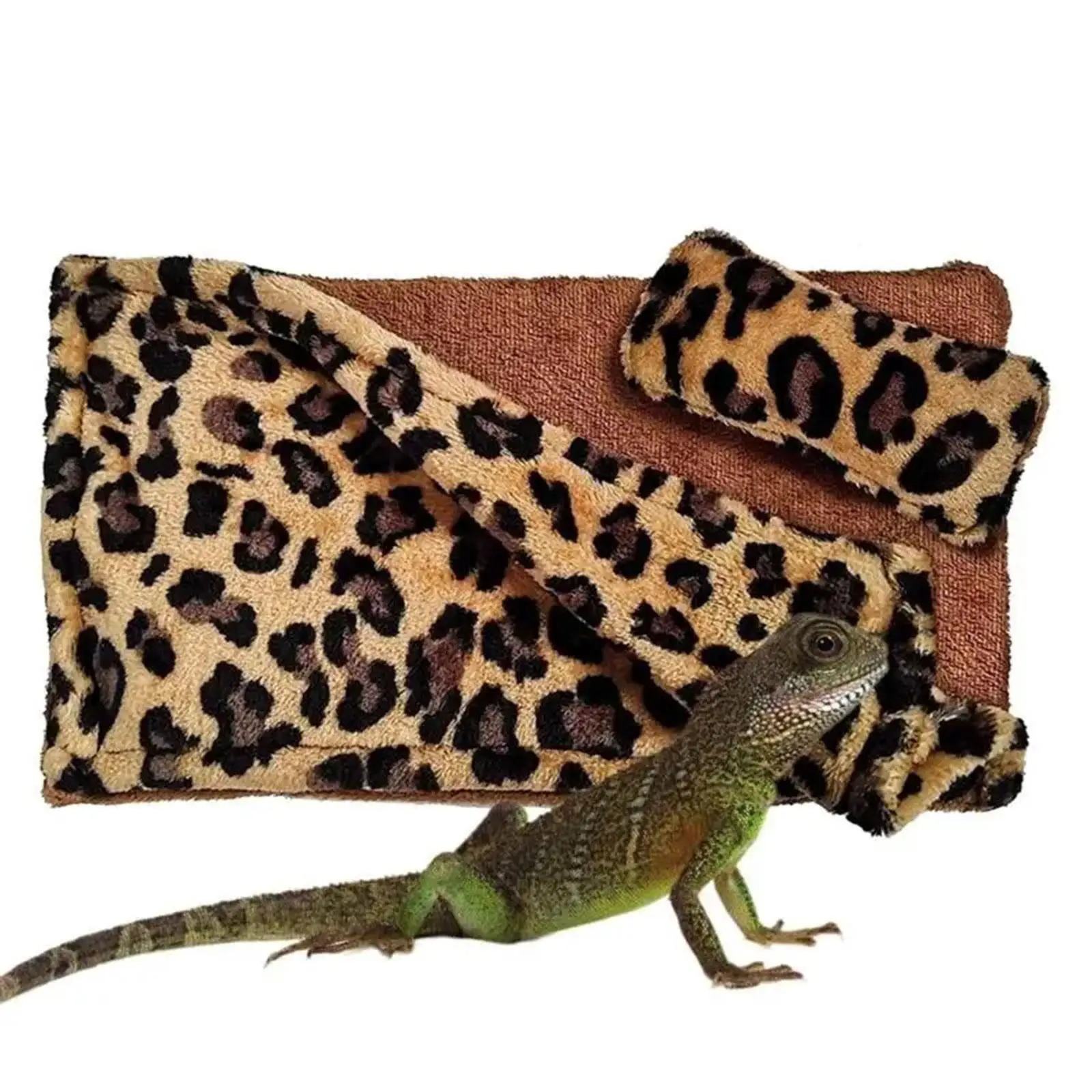 Bearded Dragon Bed Reptile Accessories Reptile Sleeping Bag with Pillow and Blanket for Leopard Gecko Bearded Dragon Small Pets