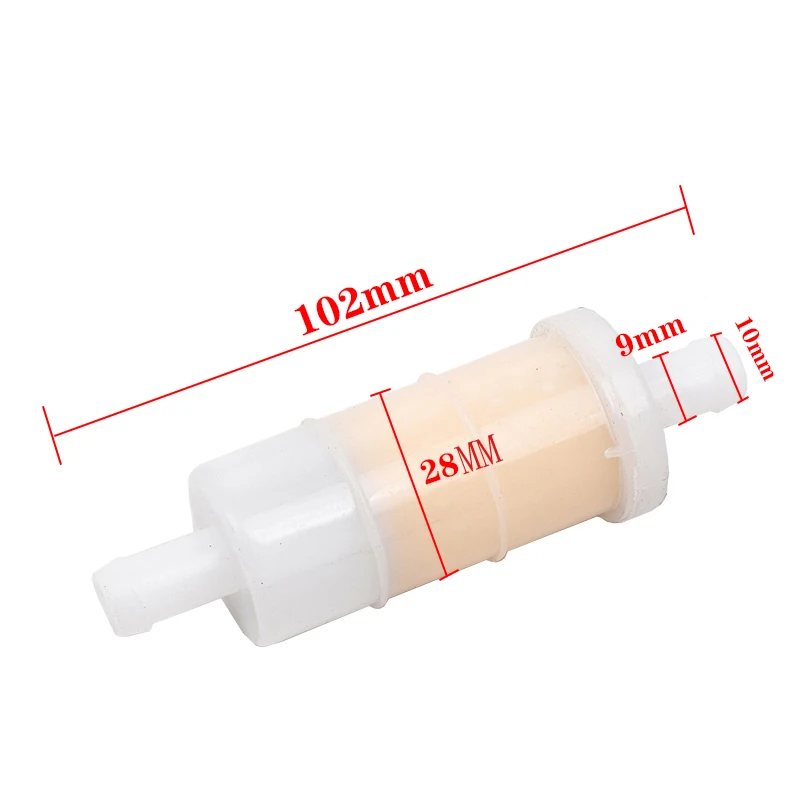 9mm Motorcycle Fuel Filter Universal Motorcycle Gasoline Gas Fuel Gasoline Oil Filter for Scooter Moped Scooter Dirt Bike ATV