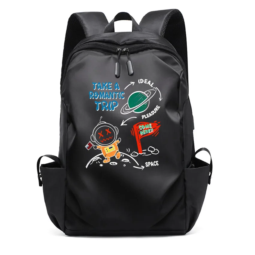 

Мужские рюкзаки для ноутбуков, Оксфордский школьный рюкзак, студенческий рюкзак для мальчиков и девочек, рюкзак с мультяшным принтом космонавта