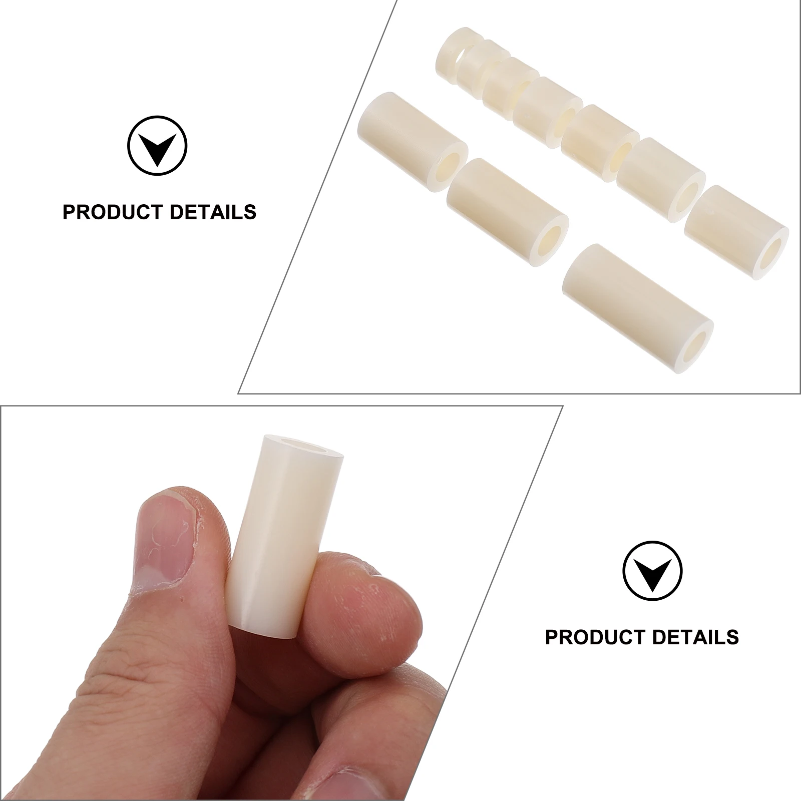 

150 pcs M6 Nylon Washer Spacer Standoff Insulated Lightweight Corrosion Resistant Storage Box Labeled Compartments Extra