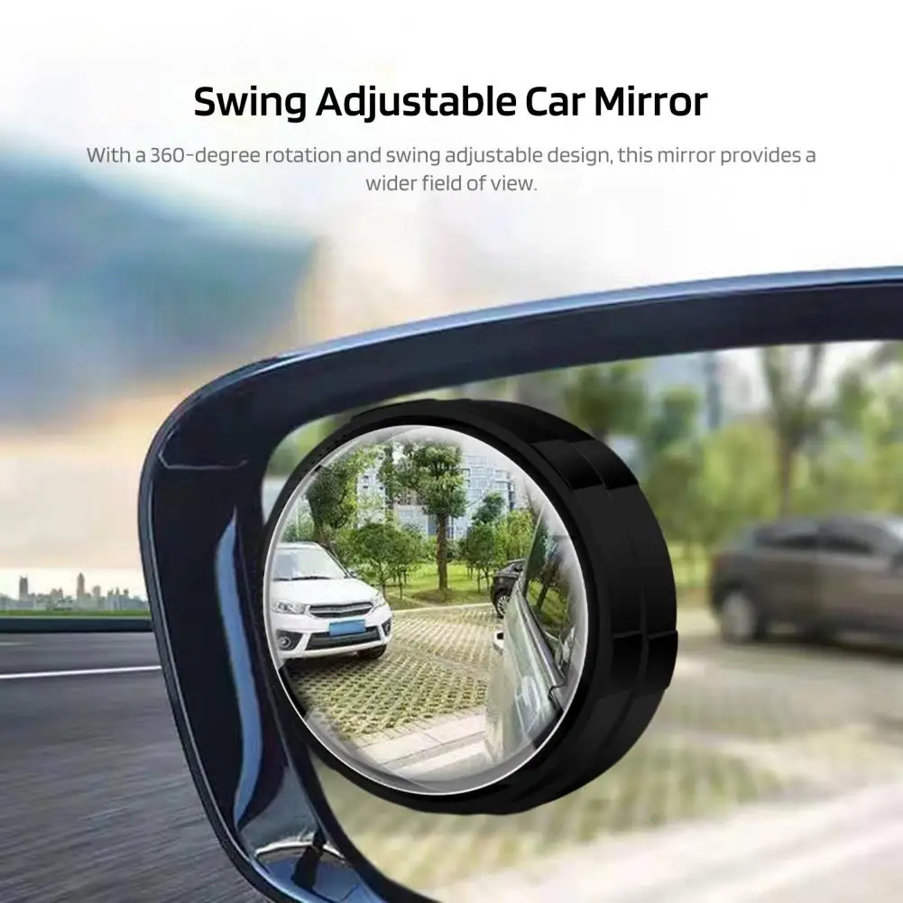 Suction Cup Blind Spot Mirror Car Blind Spot Mirrors with 360-degree Rotation for Wide-angle View Pair of Suction for Enhanced