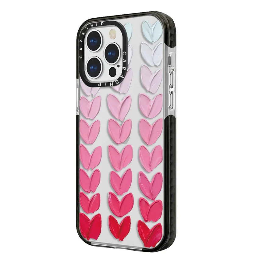 Ölgemälde Graffiti Herz Fall für iPhone 16 15 14 13 12 11 pro x xs xr max 7 8 plus se 20 2022 weiche TPU stoß feste Rückseite