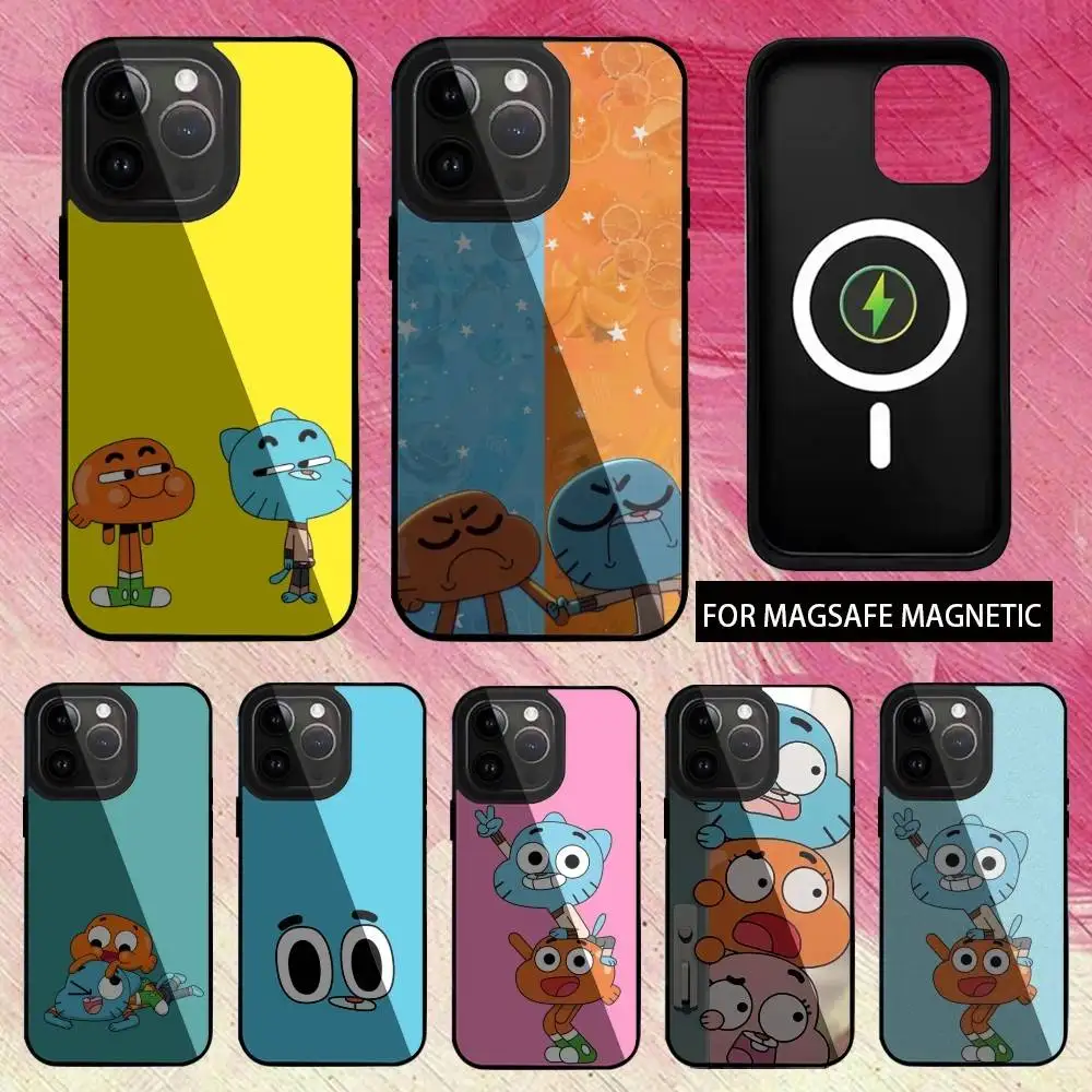 

G-Gumball And D-Darwin Phone Case For iPhone17,16,15,14,13,12,11 Plus,Pro Max Magnetic For Magsafe Wireless Charging