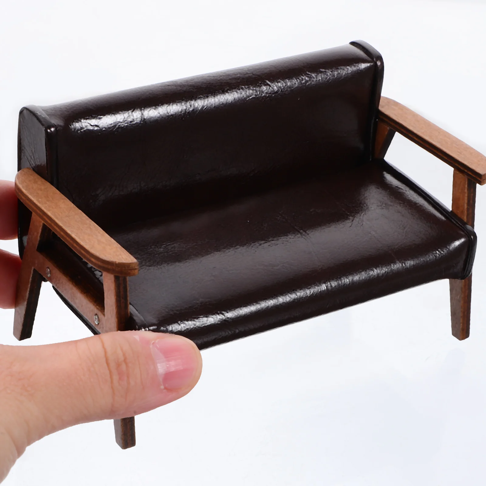 Miniature Sofa Chair Outdoor Furniture Wooden Benches Armchair House Dollhouse Retro Decor