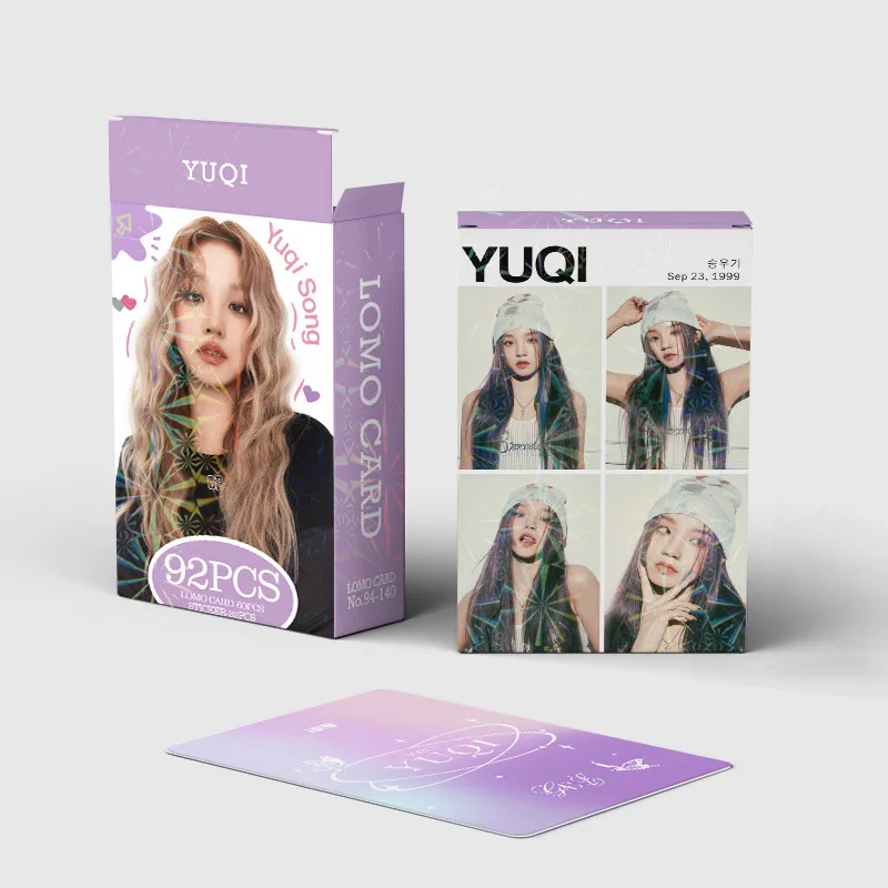 92pcs/set Kpop GIDLE Song Yuqi Exquisite Photo Small Card Album Stickers LOMO Card Greeting Card YUQI Gift Postcard Photo Card