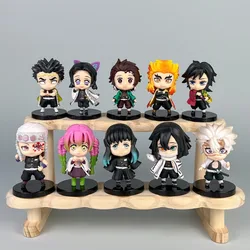 Kawaii Demon Slayer Character Statues PVC Kimetsu No Yaiba Figures Anime Rengoku Shinobu Mitsuri Giyuu Figurines Home Decoration