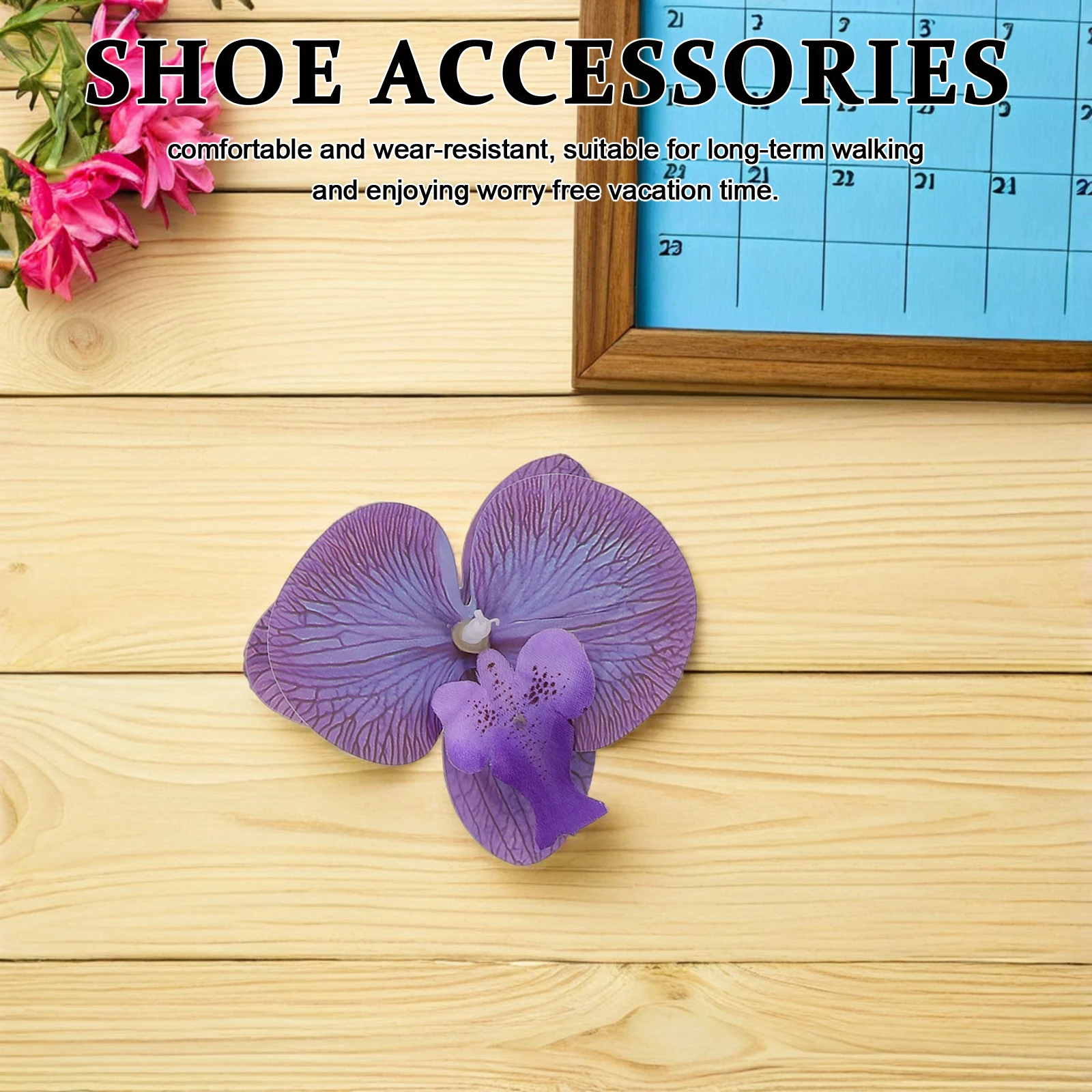 

Phalaenopsis Flower Shoe Buckle Cute Butterfly Charms Decorative Detachable Buckles Sandals