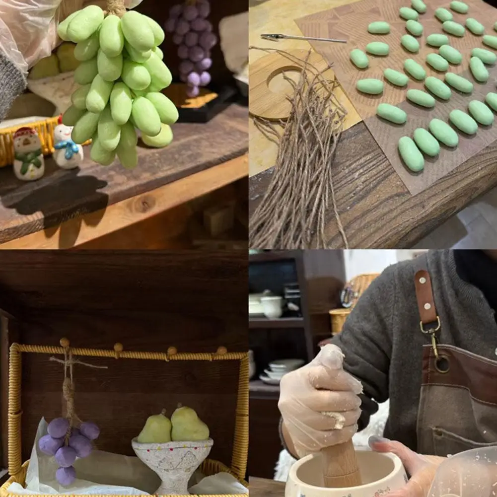 Creative Grape Shape Soap Hand-made Cold-ground Soap Made From Green Grape Bunches Hand-woven Grape Bunches Cultural Tourism